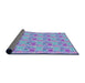 Thickness of Patterned Light Purple Novelty Rug, pat1329