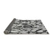 Thickness of Patterned Light Black Novelty Rug, pat133