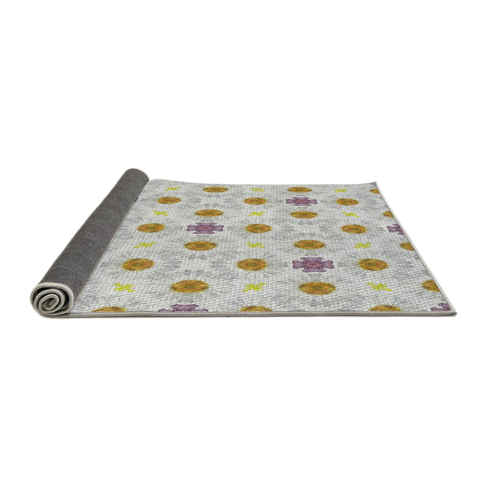 Thickness of Patterned Rose Purple Novelty Rug, pat1330
