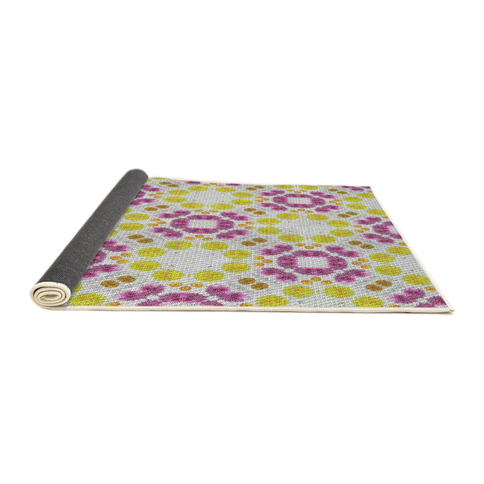 Thickness of Patterned Tulip Pink Novelty Rug, pat1332