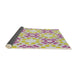 Thickness of Patterned Tulip Pink Novelty Rug, pat1332