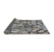 Thickness of Patterned Silver Gray Novelty Rug, pat135