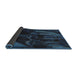 Thickness of Patterned Blue Novelty Rug, pat1357