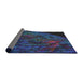 Thickness of Patterned Blue Modern Rug, pat1362