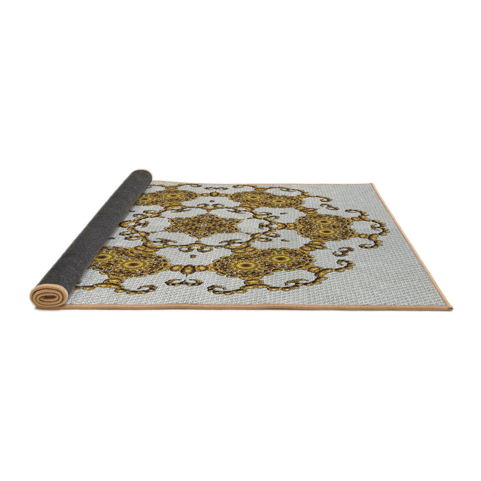 Thickness of Patterned Brown Novelty Rug, pat1365
