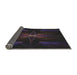 Thickness of Patterned Black Novelty Rug, pat1369