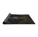 Thickness of Patterned Black Novelty Rug, pat1381