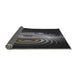 Thickness of Patterned Black Novelty Rug, pat1385