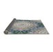 Thickness of Patterned Silver Gray Novelty Rug, pat1393