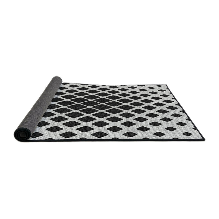 Thickness of Patterned Platinum Gray Novelty Rug, pat140