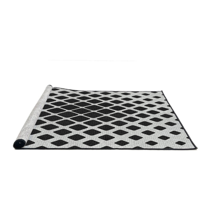 Serging Thickness of Machine Washable Transitional Platinum Gray Rug, wshpat140