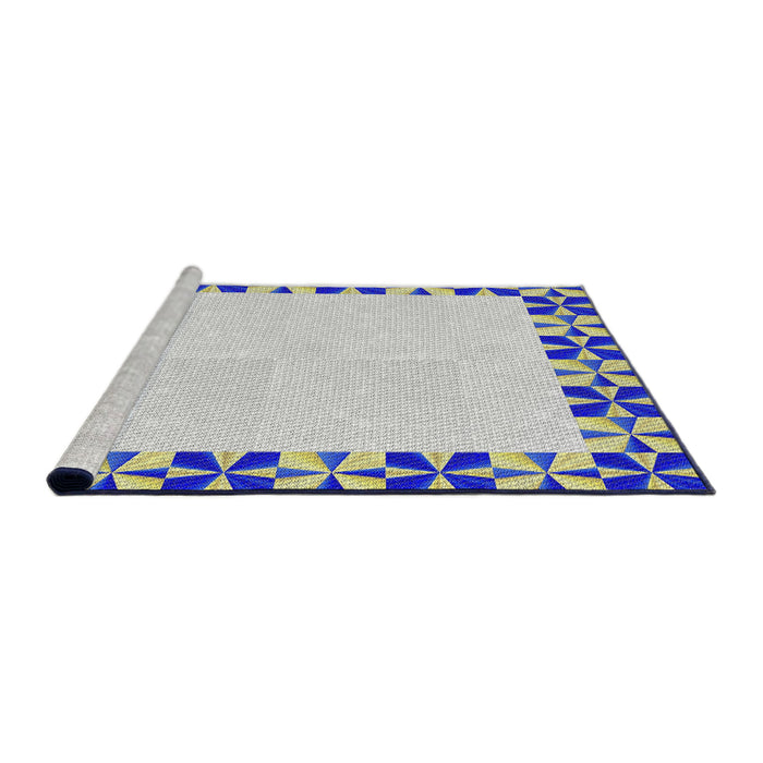 Serging Thickness of Machine Washable Transitional Champagne Beige Rug, wshpat1411