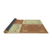 Thickness of Patterned Harvest Gold Novelty Rug, pat1413