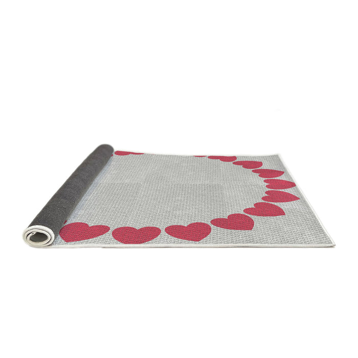 Thickness of Patterned Tulip Pink Novelty Rug, pat1414