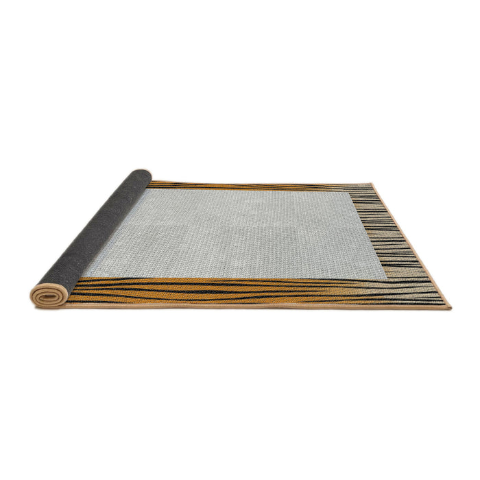 Thickness of Patterned Brown Novelty Rug, pat1416
