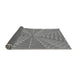 Thickness of Patterned Gray Novelty Rug, pat1420