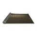 Thickness of Patterned Mid Gray Novelty Rug, pat1424