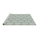 Serging Thickness of Machine Washable Transitional Light Rose Green Rug, wshpat1432