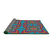 Thickness of Patterned Blue Green Modern Rug, pat1438