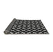 Thickness of Patterned Dark Gray Novelty Rug, pat144