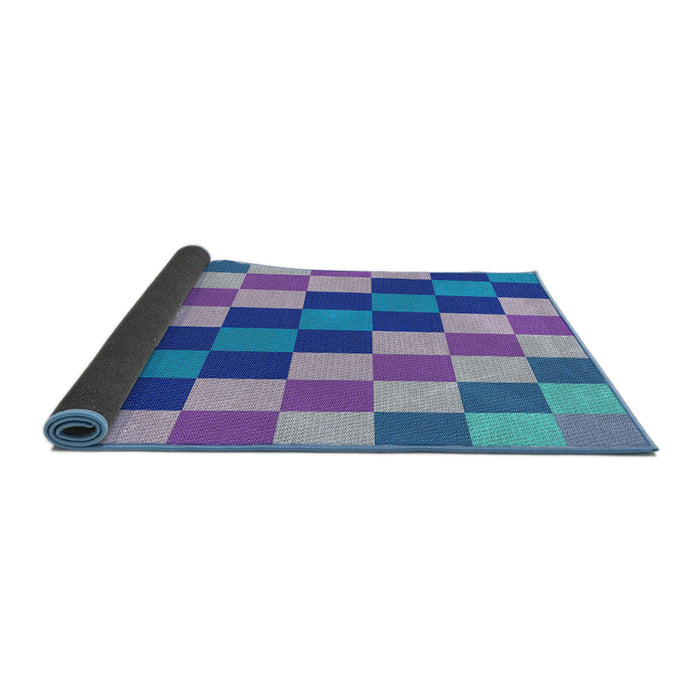 Thickness of Patterned Sky Blue Novelty Rug, pat1441