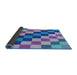 Thickness of Patterned Sky Blue Novelty Rug, pat1441