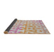 Thickness of Patterned Copper Red Pink Novelty Rug, pat1452