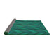 Thickness of Patterned Light Sea Green Novelty Rug, pat1458