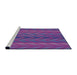 Serging Thickness of Machine Washable Transitional Purple Rug, wshpat1459