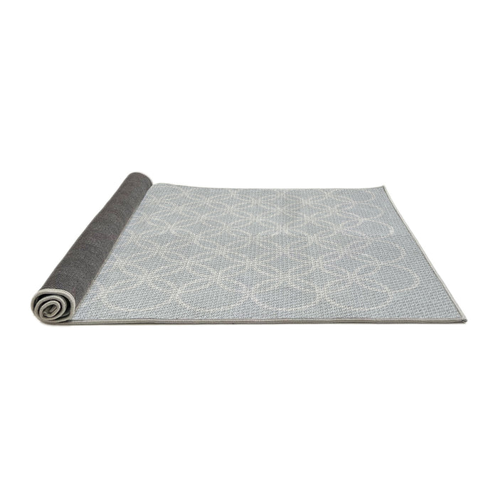 Thickness of Patterned Water Blue Novelty Rug, pat1461
