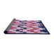 Thickness of Patterned Purple Novelty Rug, pat1462