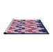 Serging Thickness of Machine Washable Transitional Purple Thistle Purple Rug, wshpat1462