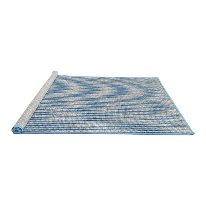 Serging Thickness of Machine Washable Transitional Lavender Blue Rug, wshpat1466