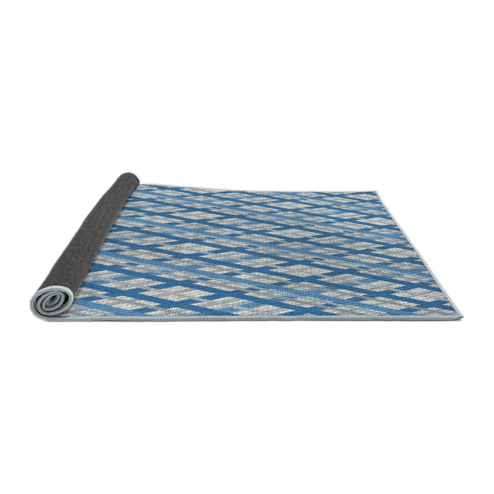 Thickness of Patterned Coral Blue Novelty Rug, pat1468