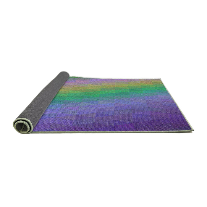 Thickness of Patterned Deep Purple Modern Rug, pat147