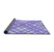 Thickness of Patterned Blue Novelty Rug, pat1470