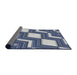 Thickness of Patterned Blue Novelty Rug, pat1476