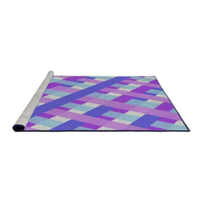 Serging Thickness of Machine Washable Transitional Purple Plum Purple Rug, wshpat1478