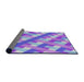 Thickness of Patterned Purple Plum Purple Novelty Rug, pat1478