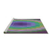 Serging Thickness of Machine Washable Transitional Purple Rug, wshpat148