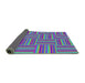 Thickness of Patterned Dark Violet Purple Novelty Rug, pat1482