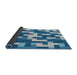 Thickness of Patterned Sky Blue Novelty Rug, pat1490