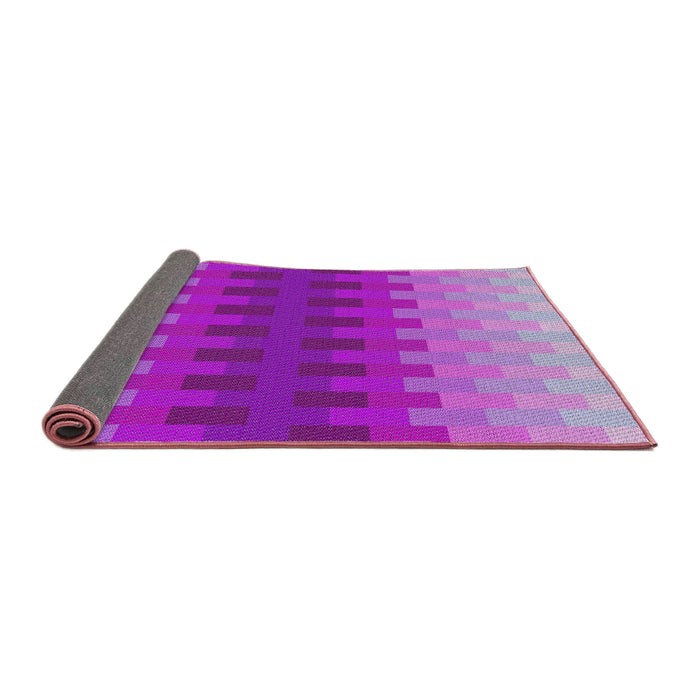 Thickness of Patterned Violet Purple Novelty Rug, pat1491