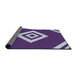 Thickness of Patterned Indigo Purple Novelty Rug, pat1495