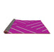 Thickness of Patterned Violet Purple Novelty Rug, pat1502