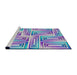 Serging Thickness of Machine Washable Transitional Amethyst Purple Rug, wshpat1504