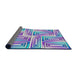 Thickness of Patterned Purple Modern Rug, pat1504