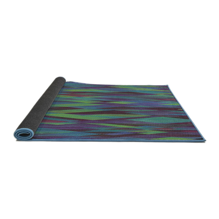 Thickness of Patterned Purple Novelty Rug, pat1507
