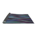 Thickness of Patterned Dark Slate Blue Novelty Rug, pat1509