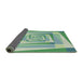 Thickness of Patterned Pale Green Novelty Rug, pat1514